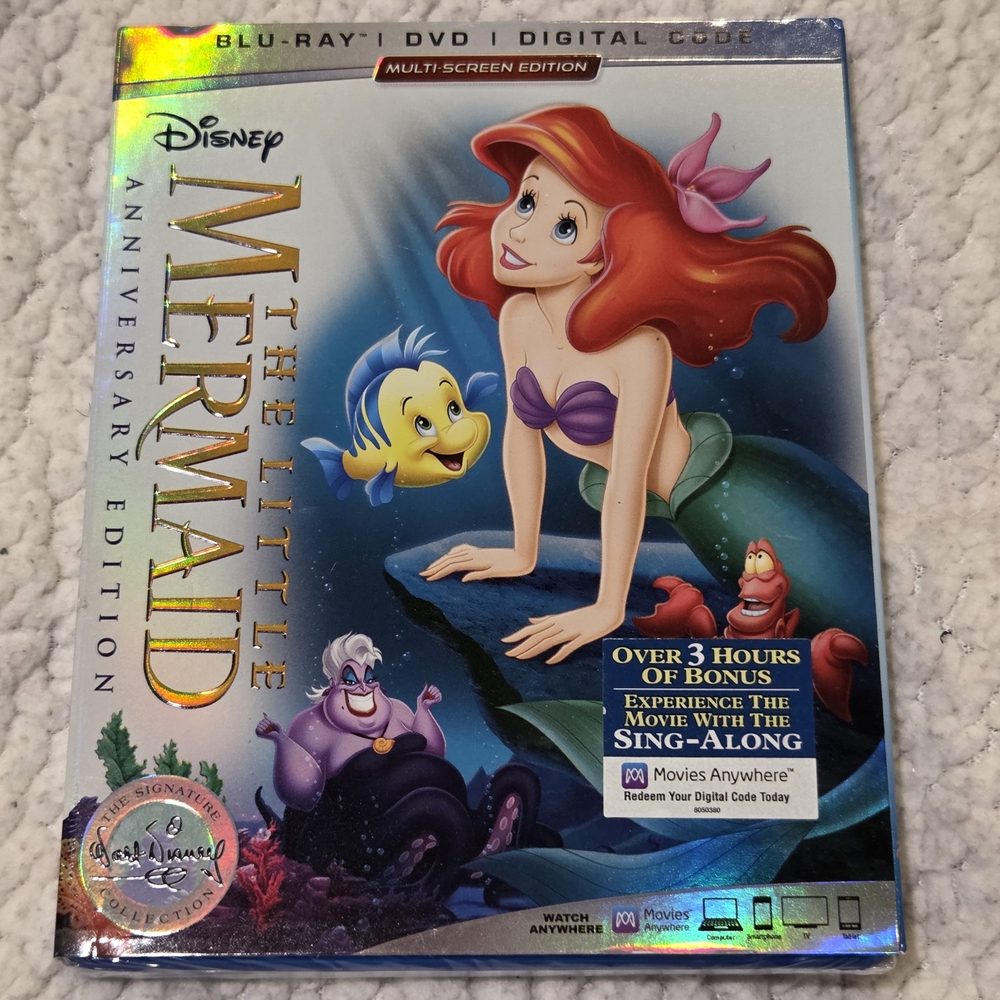 Disney The Little Mermaid Blu-ray with Colorful Characters
